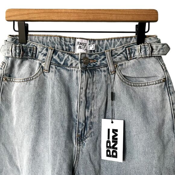 NWT Princess Polly Jalena Organic Cotton Adjustable Straight Jeans 4 - Picture 3 of 8